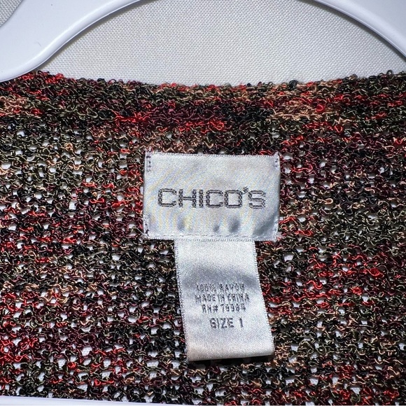 Chico’s Colorful Crewneck Sweater Women’s size 1 - Picture 4 of 6